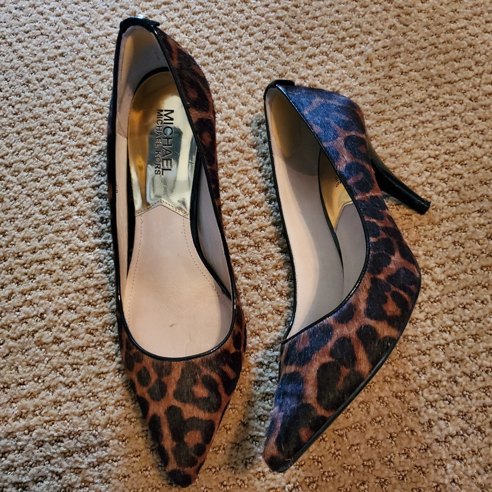 Michael Kors animal print heels